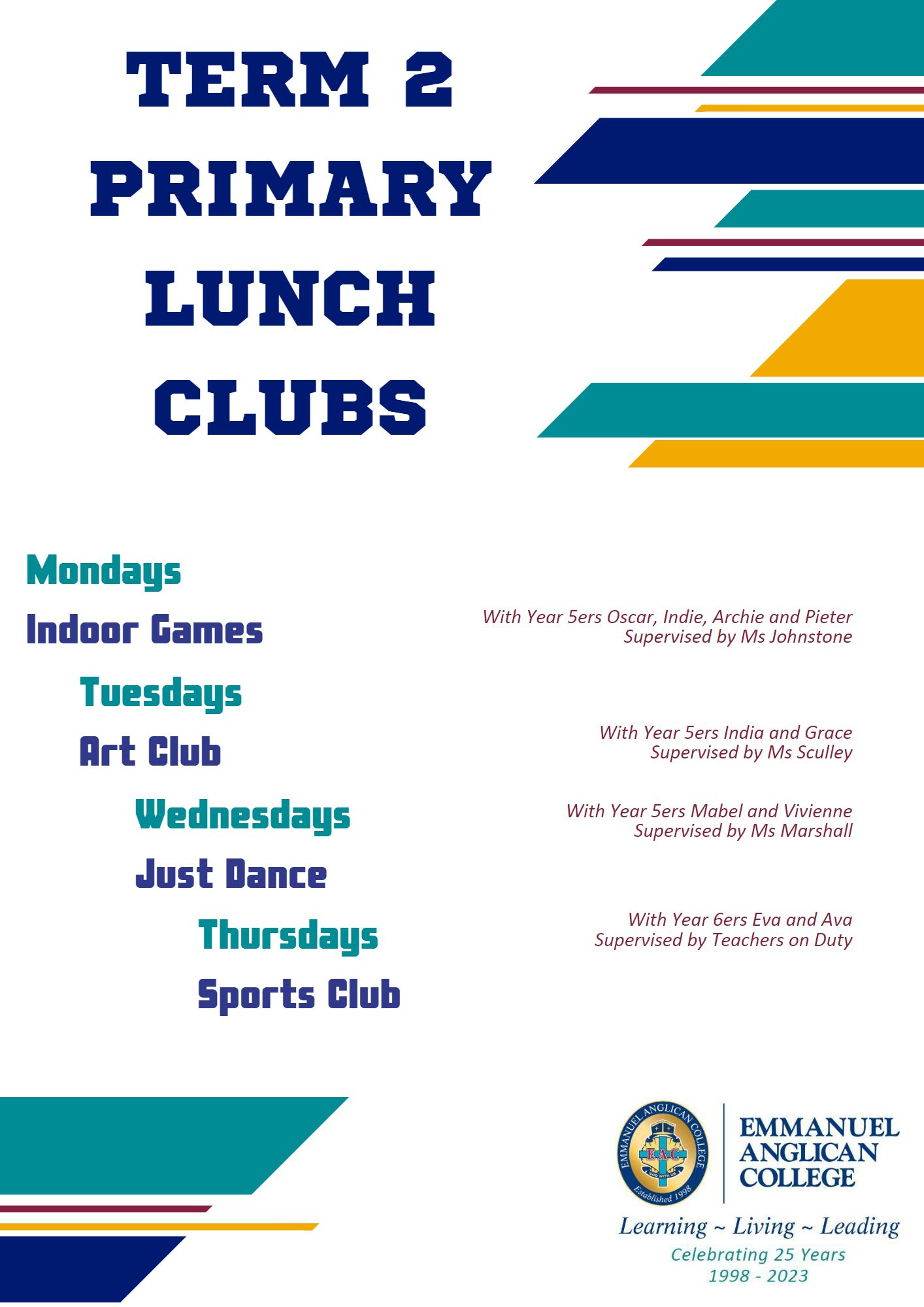 Primary Lunch Clubs