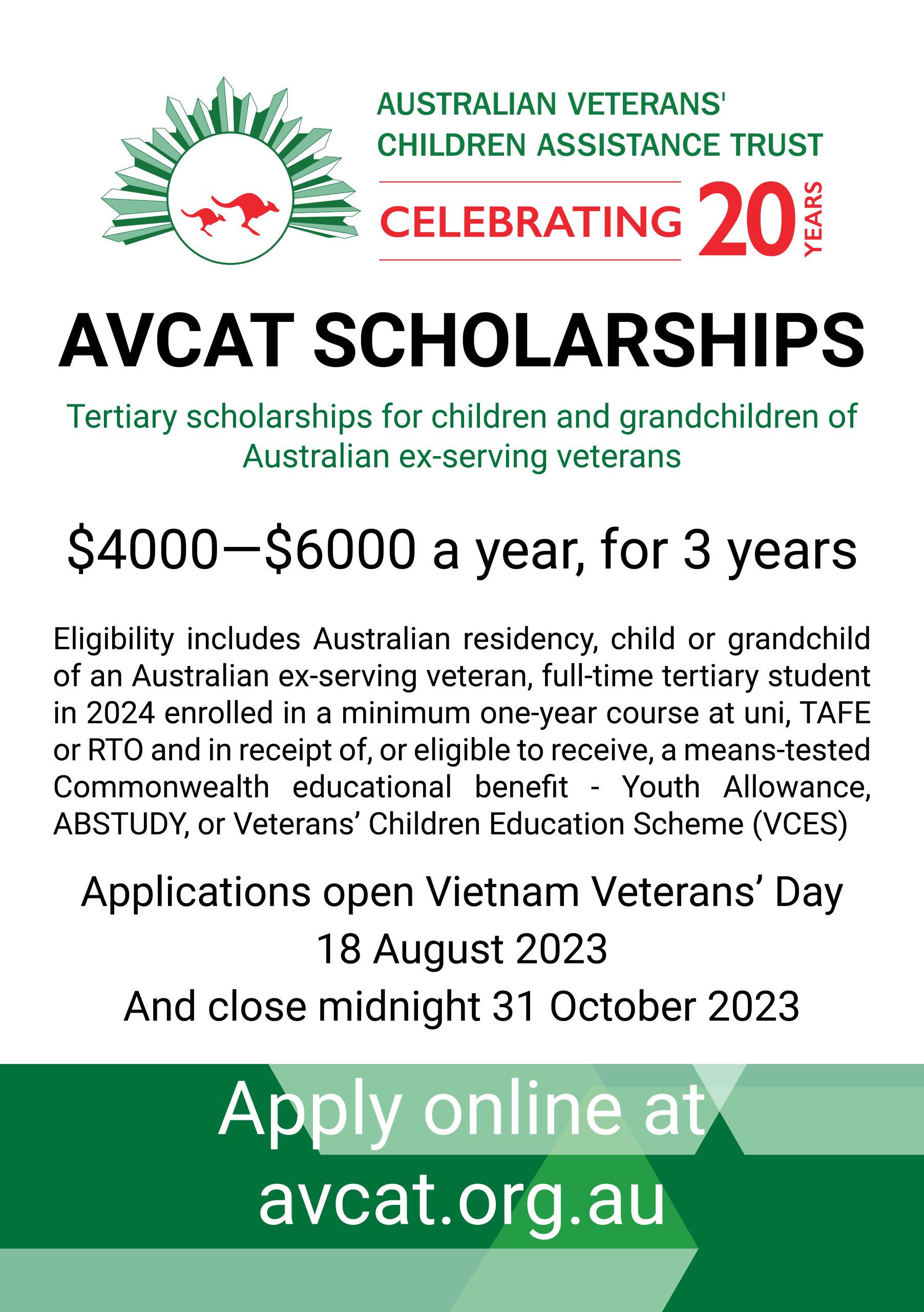AVCAT Scholarships