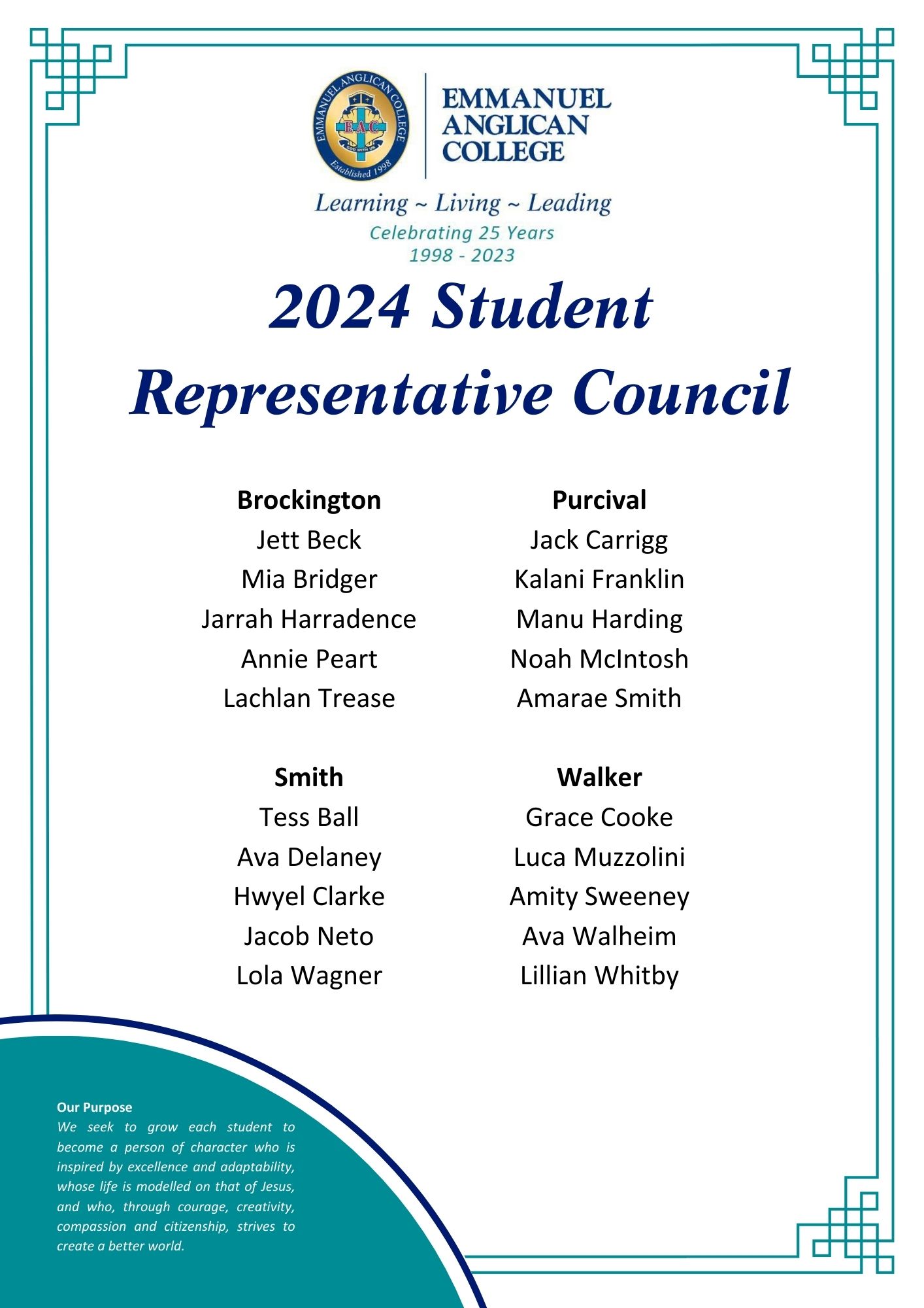 2024 Secondary Student Representative Council
