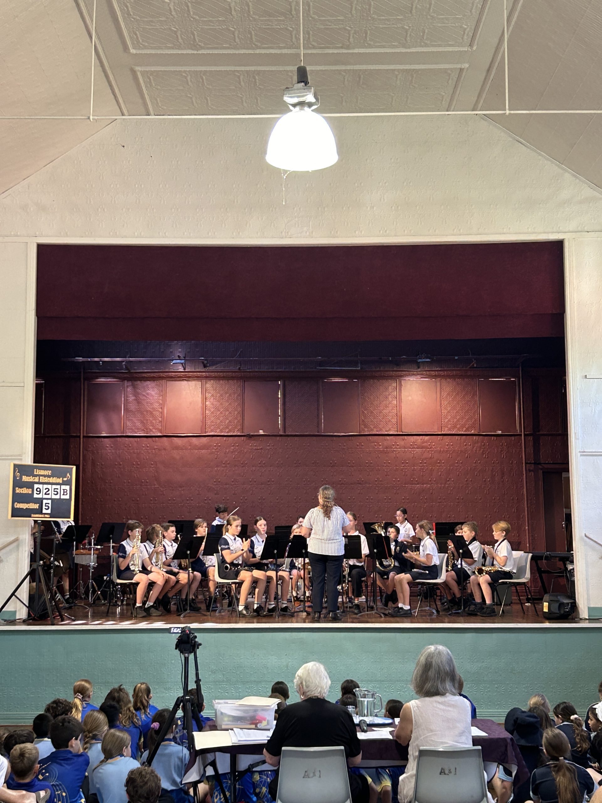 The EAC Junior Concert Band with conductor Sonya Lopes