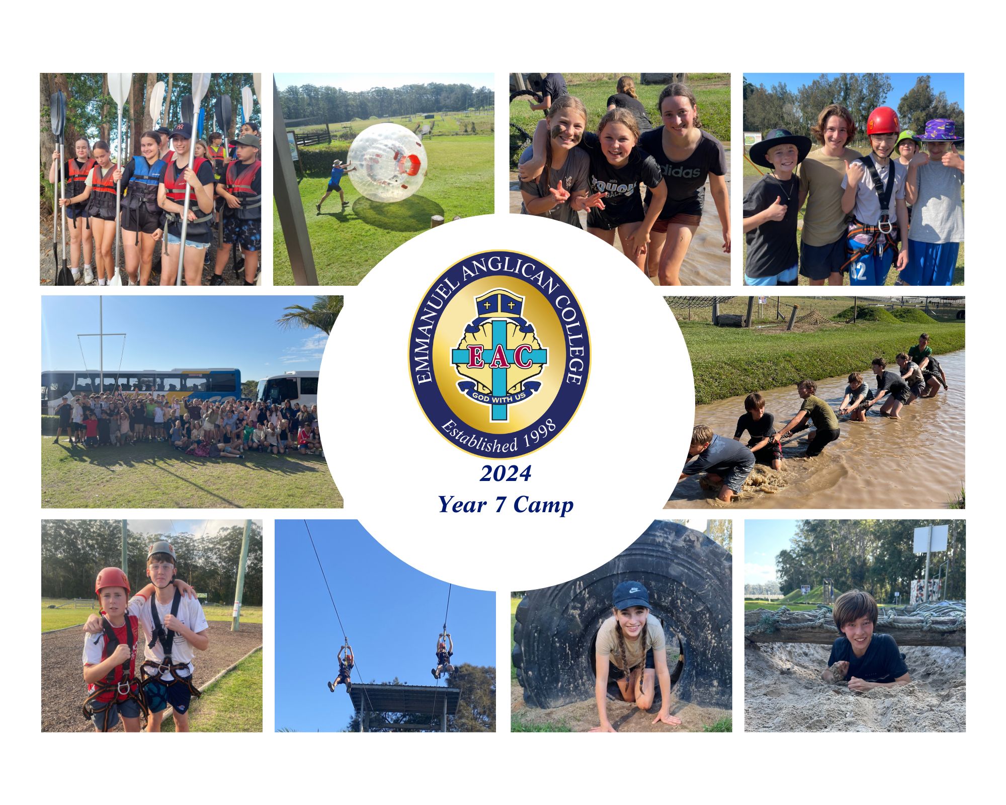 Year 7 Camp Collage