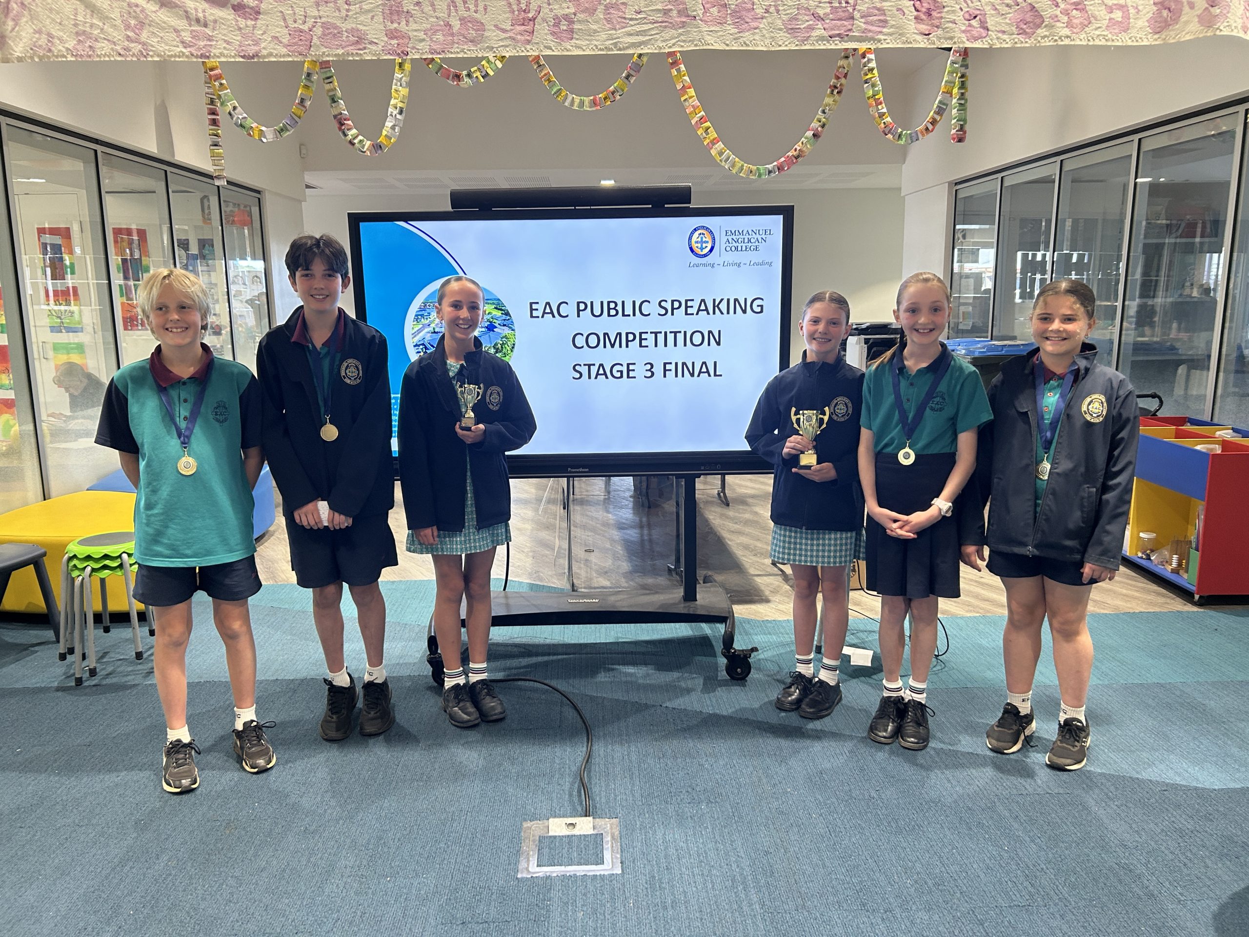 L- R Charlie Watt, William Sarina, Zia Folscher, Eve Drew, Daisy Davis and Olive Duff