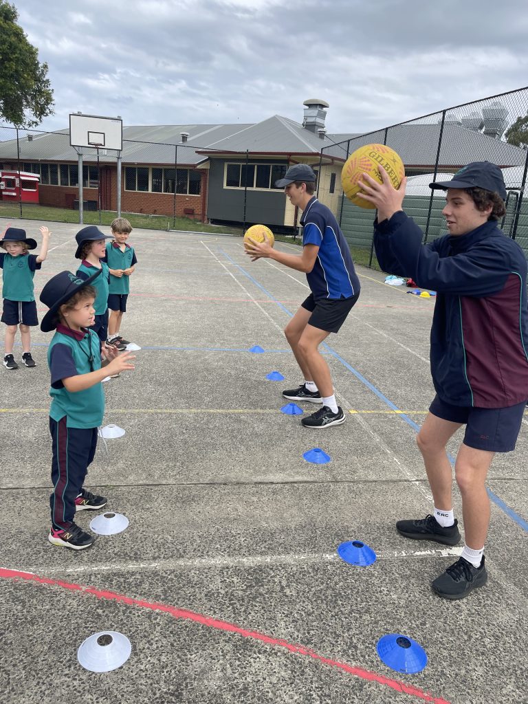 Year 10 Sports Studies and Kindergarten Students