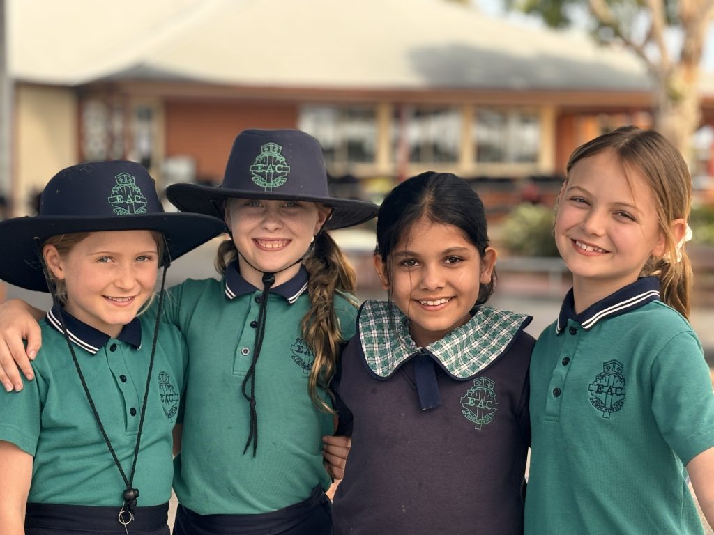 Willow, Portia, Ojaswi and Quinn celebrate the start of Term 4